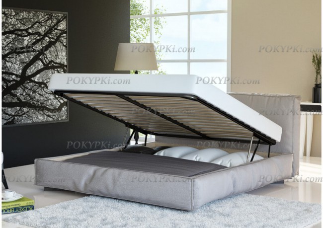 Интерьерная кровать Латона -Подъемный механизм Евролифт (ортопедическое основание, ящик для белья) Интерьерная кровать Латона -Подъемный механизм Евролифт (ортопедическое основание, ящик для белья)