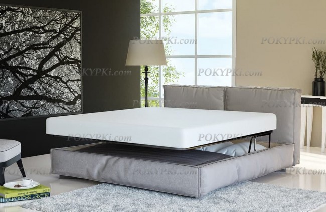 Интерьерная кровать Латона -Подъемный механизм Евролифт (ортопедическое основание, ящик для белья) Интерьерная кровать Латона -Подъемный механизм Евролифт (ортопедическое основание, ящик для белья)