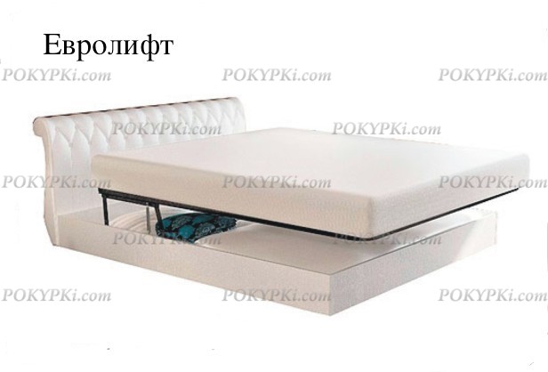 Интерьерная кровать Латона 3 -Подъемный механизм Евролифт  (ортопедическое основание, ящик для белья) Интерьерная кровать Латона 3 -Подъемный механизм Евролифт  (ортопедическое основание, ящик для белья)