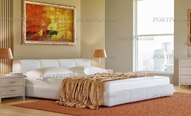 Двуспальная кровать Митра с мягкой спинкой Двуспальная кровать Митра с мягкой спинкой