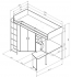 Кровать-чердак с рабочей зоной и шкафом Теремок М-85