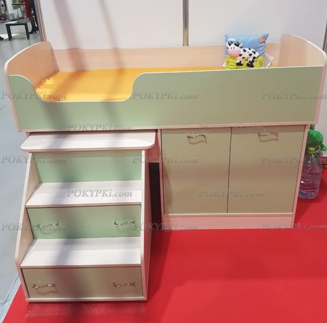 Кровать чердак с рабочей зоной и шкафом Дюймовочка 2 Кровать чердак с рабочей зоной и шкафом Дюймовочка 2