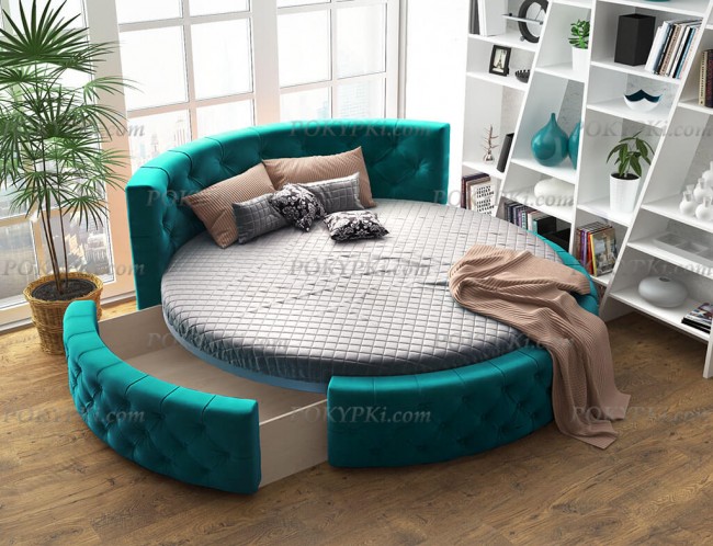 Круглая кровать Аркада с ящиком Круглая кровать Аркада с ящиком