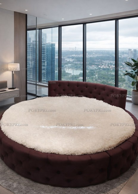 Круглая кровать Аркада с ящиком