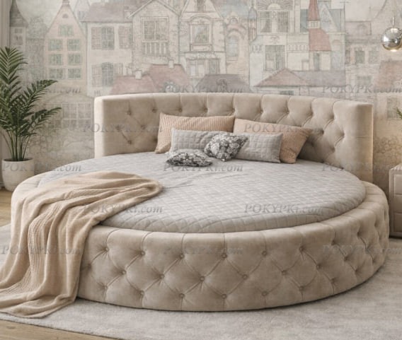Круглая кровать Аркада с ящиком