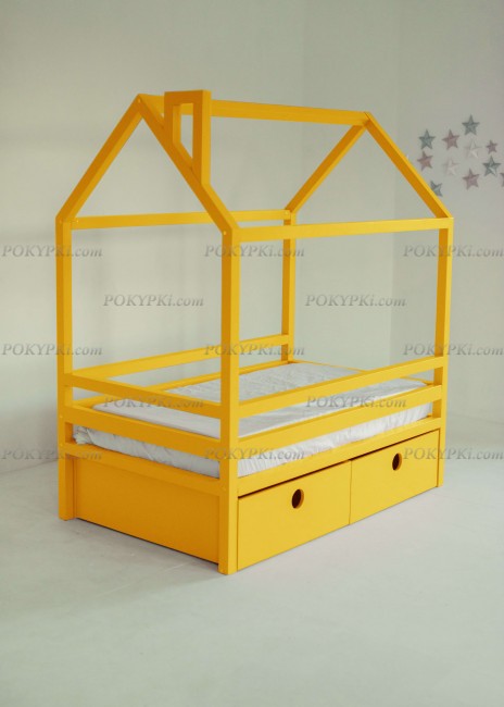 Кровать детская Дрима BOX-желтая