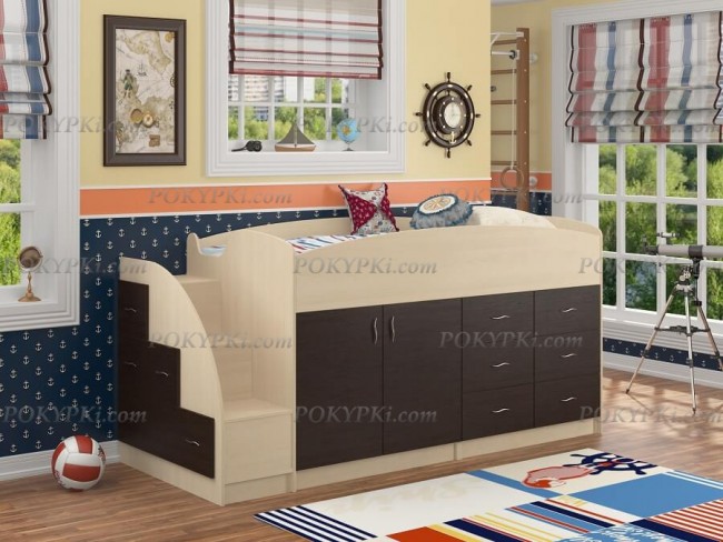 Кровать-чердак Дюймовочка 4-дую_венге Кровать-чердак Дюймовочка 4-дую_венге