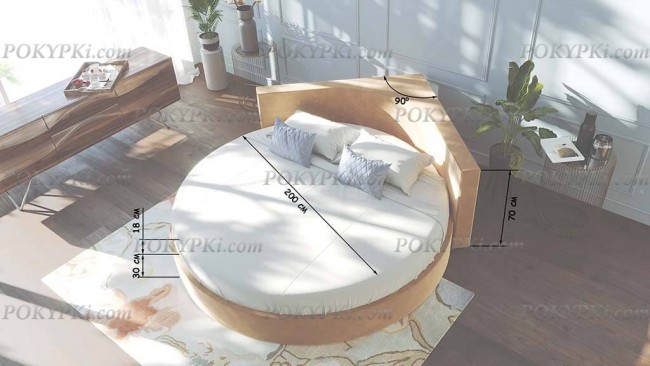 Круглая кровать Жасмин