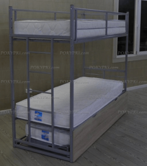 Двухъярусная кровать-трансформер трехместная