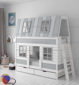 Двухъяруснай кровать "Сказочный домик" Двухъяруснай кровать "Сказочный домик"