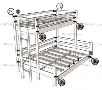 Кровать двухъярусная Кровать двухъярусная