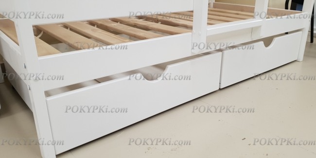 Кровать-домик Отличник двухъярусная-два выдвижных ящика (доп.опция) Кровать-домик Отличник двухъярусная-два выдвижных ящика (доп.опция)