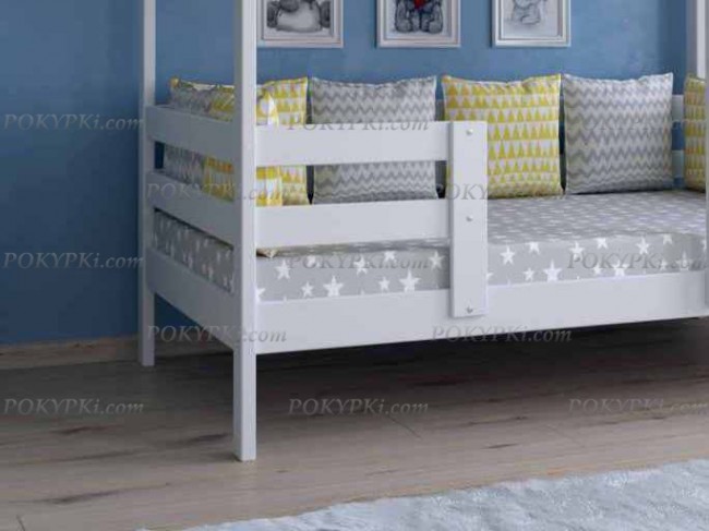 Кровать-домик Отличник двухъярусная-с двойным передним бортиком.(доп.опция) Кровать-домик Отличник двухъярусная-с двойным передним бортиком.(доп.опция)