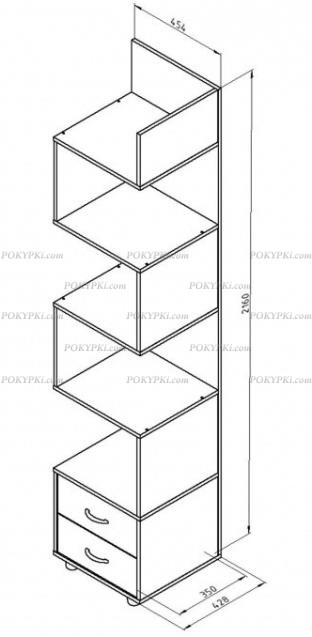 Шкаф пенал Дельта 5.01 Шкаф пенал Дельта 5.01