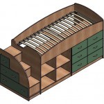 Кровать чердак рабочей зоной и шкафом Дюймовочка 4.1 Кровать чердак рабочей зоной и шкафом Дюймовочка 4.1