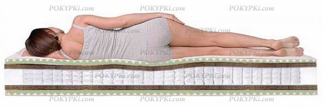 Среднежесткий матрас с двойными пружинами