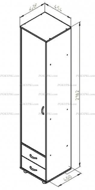 Шкаф пенал Дельта 8 Шкаф пенал Дельта 8