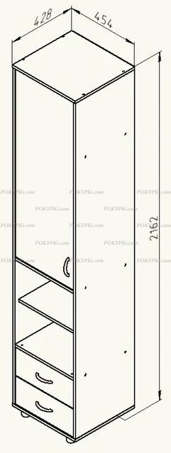 Шкаф пенал Дельта 10