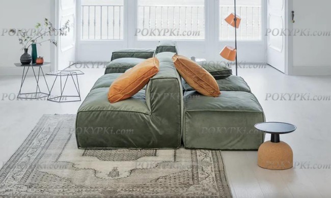 Модульный диван с оттоманкой Карибы