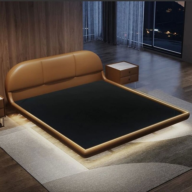 Парящая кровать с подсветкой Testiera Fly 14 с подиумом