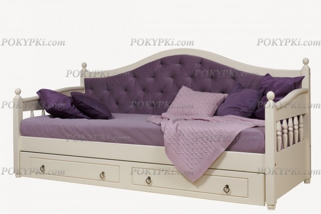 Кровать «Ника» белая эмаль