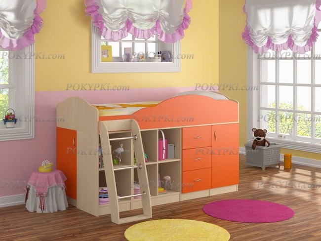 Кровать чердак со шкафом Дюймовочка 5.4 Кровать чердак со шкафом Дюймовочка 5.4