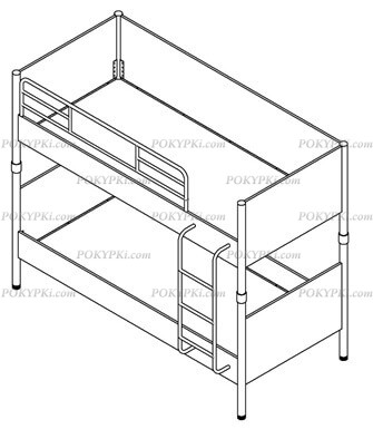 Двухъярусная кровать Дельта Лофт Натура Двухъярусная кровать Дельта Лофт Натура