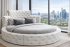 Кровать круглая Колизей в мягкой обивке