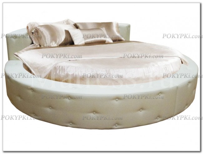 Круглая Кровать Каравелла в цвете Айвори