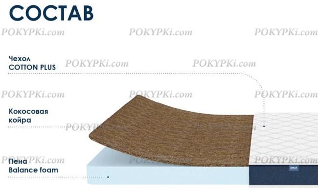 Матрас Dimax Практик Чип Ролл 10 кокос Матрас Dimax Практик Чип Ролл 10 кокос