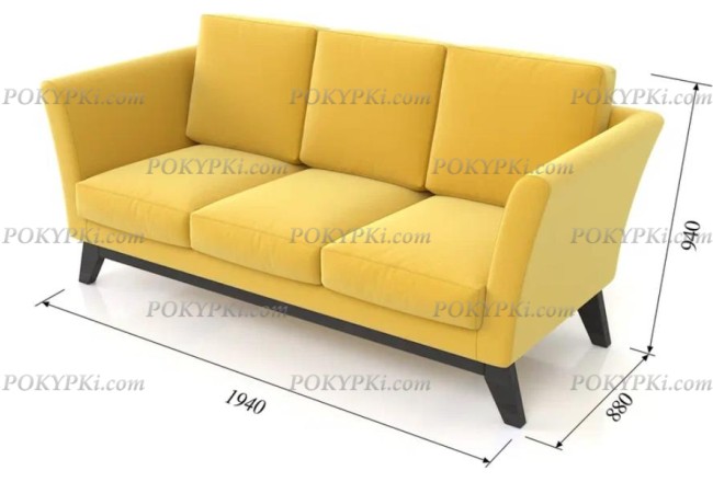 Вельветовый диван Дублин