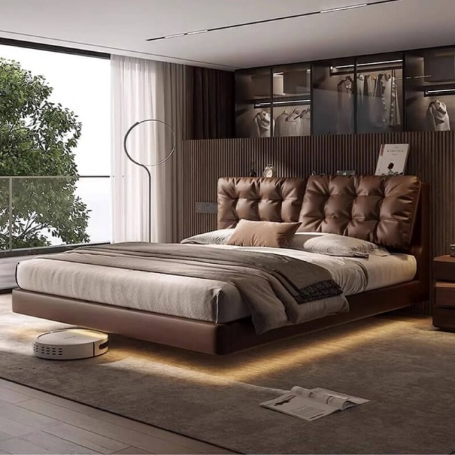 Парящая кровать с подсветкой Testiera Fly 36