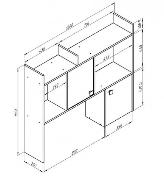 Надстройка для стола Дельта 17.05 Надстройка для стола Дельта 17.05