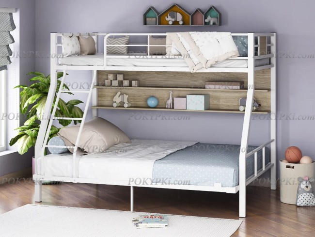 Двухъярусная кровать Гранада -1   140 (белый с шимо) Двухъярусная кровать Гранада -1   140 (белый с шимо)