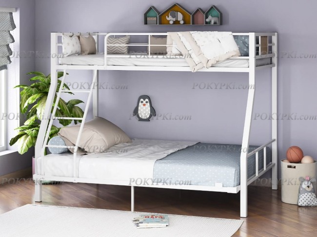 Двухъярусная кровать Гранада -1   140 белая Двухъярусная кровать Гранада -1   140 белая