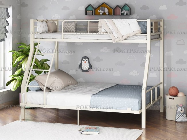 Двухъярусная кровать Гранада -1   140 слоновая кость Двухъярусная кровать Гранада -1   140 слоновая кость