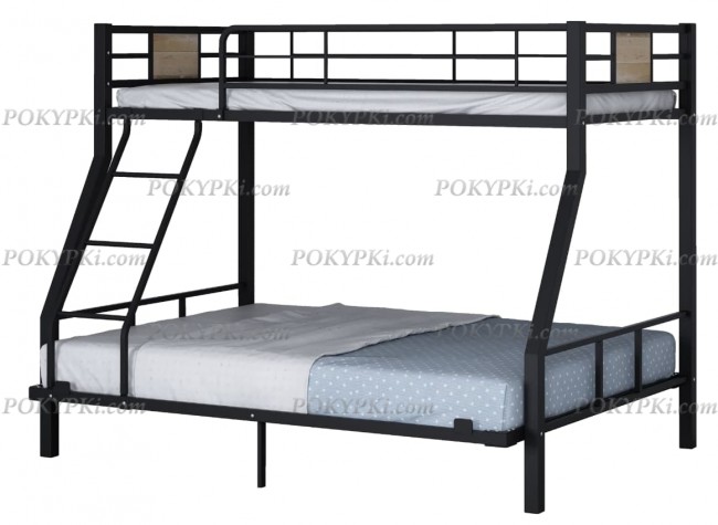 Двухъярусная кровать Гранада -1   140 черная с айленд Двухъярусная кровать Гранада -1   140 черная с айленд