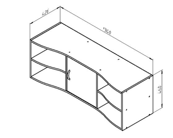 Полка навесная Дельта 17