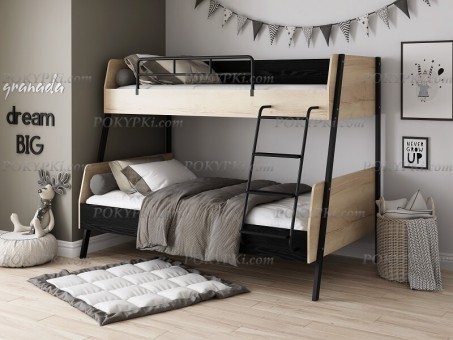 Двухъярусная кровать Дельта Лофт 20.02.04 черная Двухъярусная кровать Дельта Лофт 20.02.04 черная