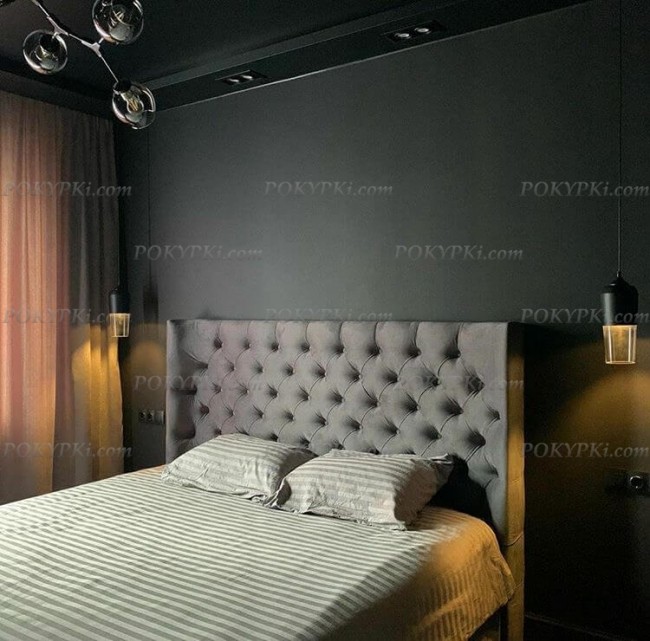 Интерьерная кровать с мягким изголовьем Аида Интерьерная кровать с мягким изголовьем Аида