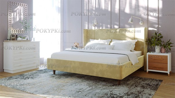 Мягкая кровать с ножками Мелисса Мягкая кровать с ножками Мелисса