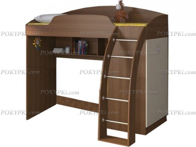 Кровать чердак со шкафом Соня 1 верхняя