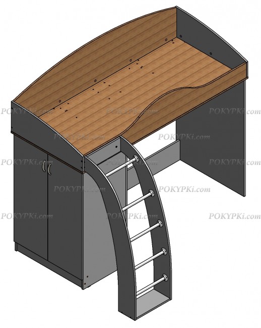 Кровать чердак со шкафом Соня 1 верхняя