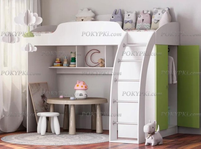 Кровать чердак со шкафом Соня 1 верхняя