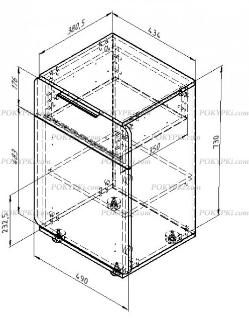 Тумба Дельта Лофт 24.01 черная