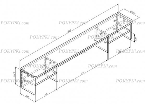 Полка Дельта Лофт надстройка для стола 17.21