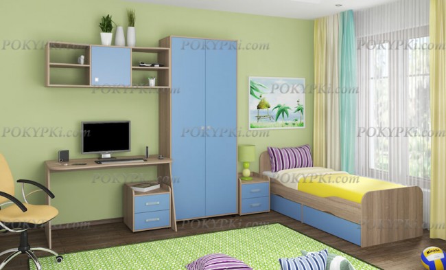 Модульная детская комната Дельта 10-дуб сонома Модульная детская комната Дельта 10-дуб сонома