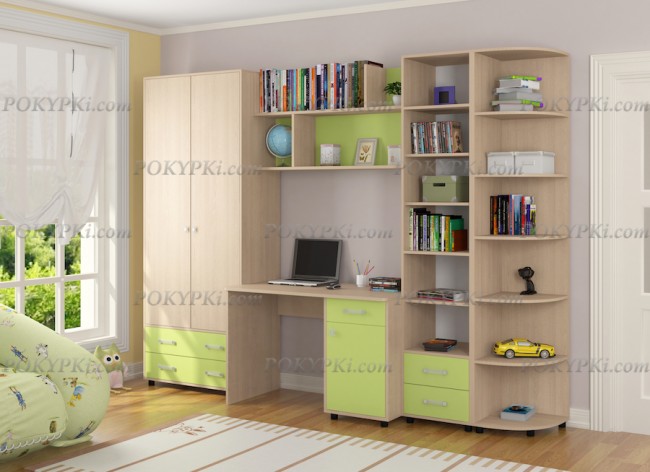 Модульная детская комната Дельта 11-дуб молочный Модульная детская комната Дельта 11-дуб молочный