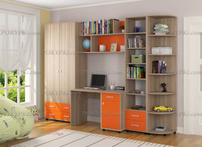 Модульная детская комната Дельта 11-дуб сонома Модульная детская комната Дельта 11-дуб сонома