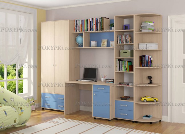 Модульная детская комната Дельта 11-дуб молочный Модульная детская комната Дельта 11-дуб молочный